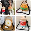 Adorable Plush Cartoon Burger Fries Soda Crossbody Bag Perfect For Girls