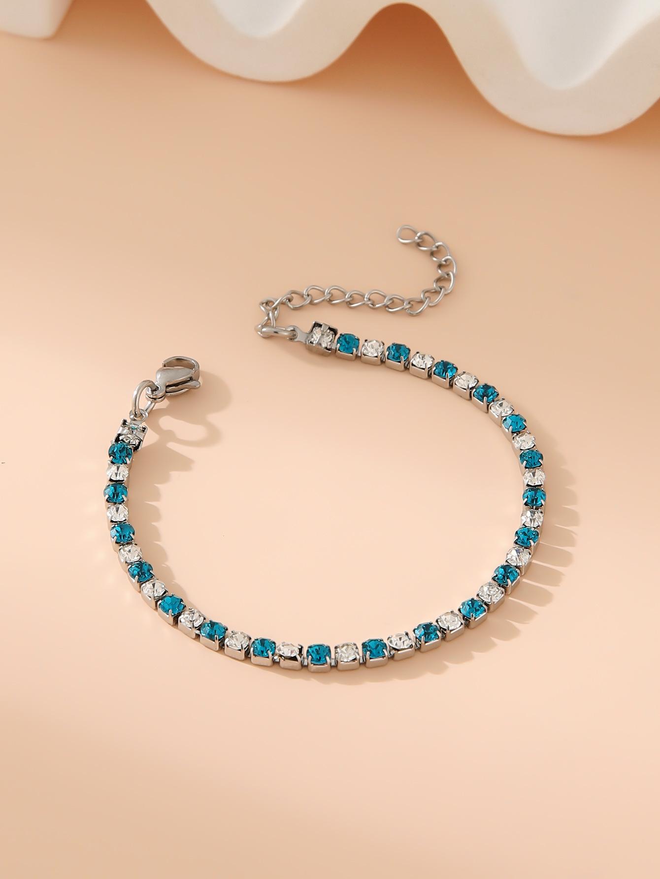 Stainless Steel Diamond-studded Bracelet  Fashion Zircon Jewelry For Both Men And Women Bracelets