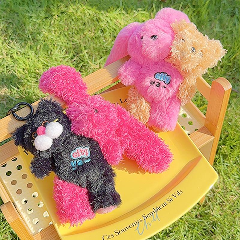 Head Double Fun City Plush Keychain Colorful Plush Material Cute Gift Everyone For