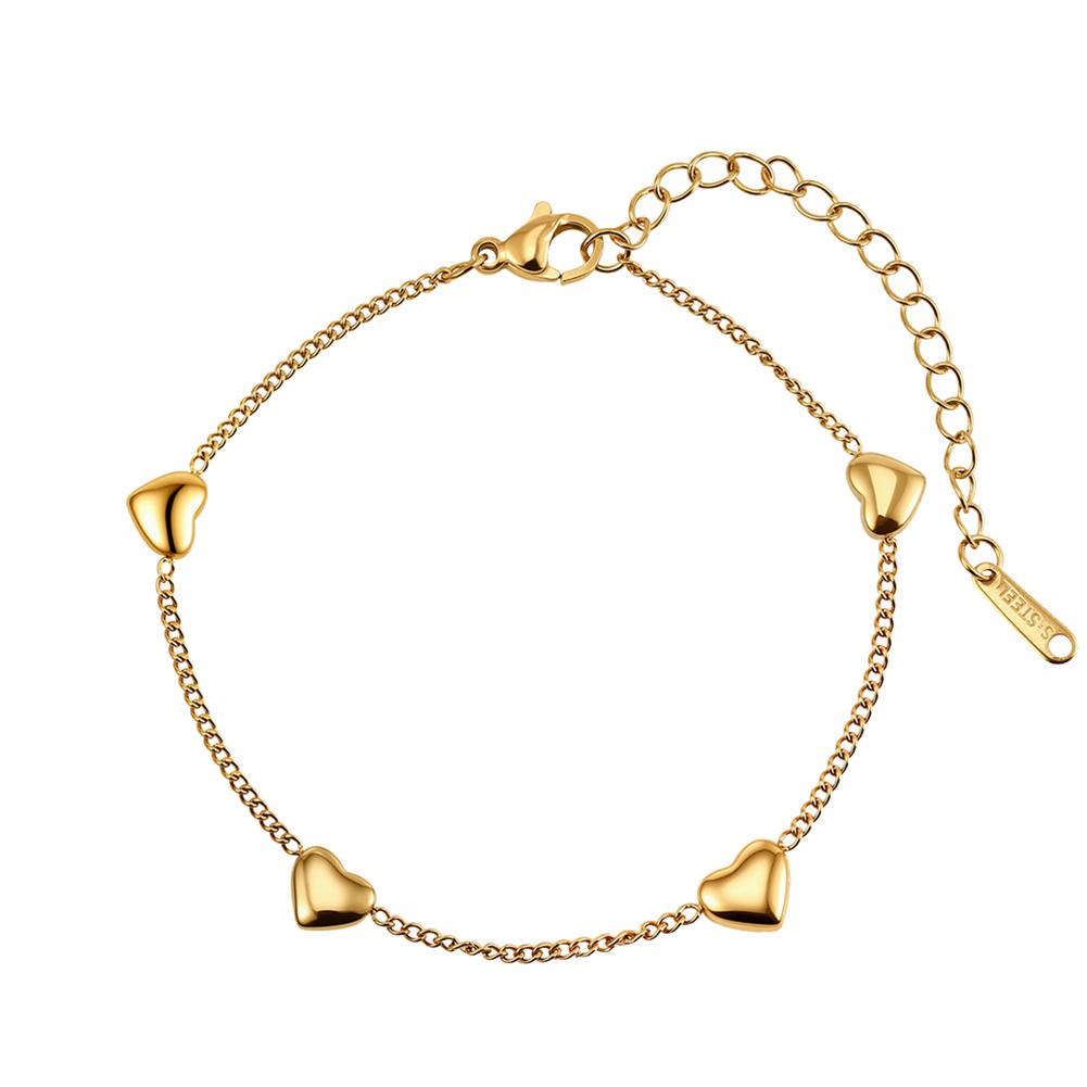 Braccialetto cavigliera sottile Effie Queen in acciaio inossidabile per gamba da donna Moda Estate Spiaggia Gioielli per Piede Cavigliere Minimaliste CZ Regalo