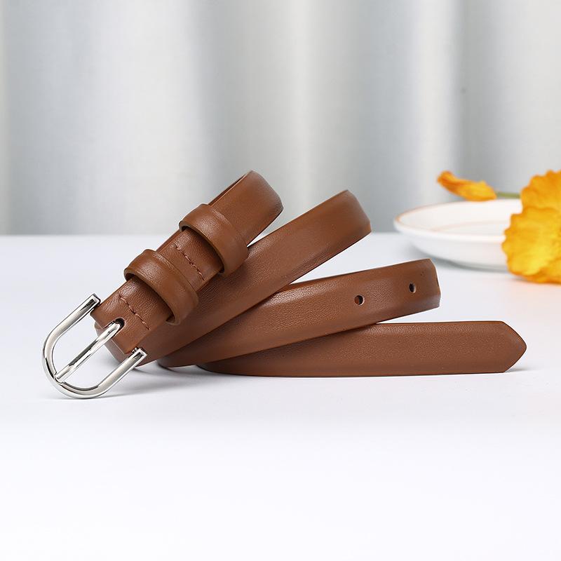 

Simple Fashion Trend Versatile Leather First Layer Cowhide Belt Women S High-End Sense Light Luxury Women S Belt Explosion 105cm