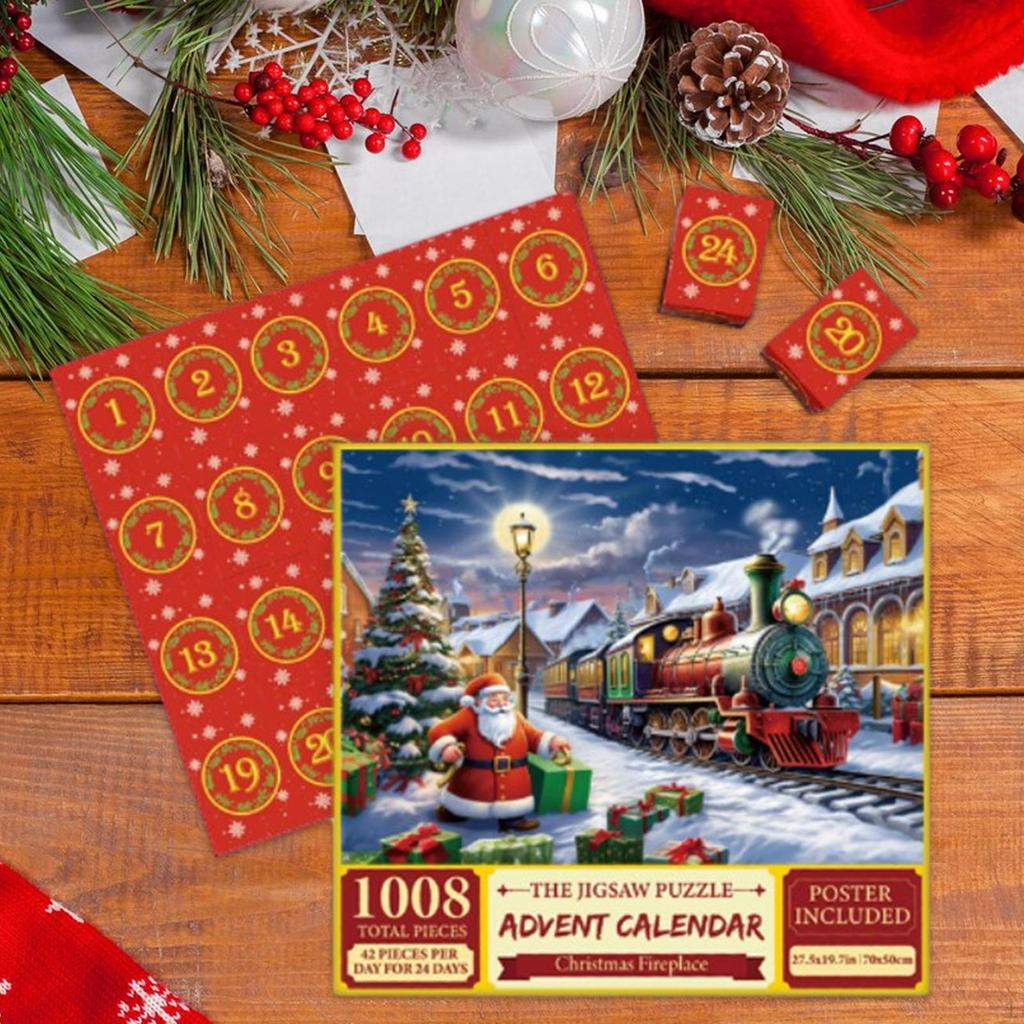 1008 Piece Puzzle Merry Christmas Gifts 24 Days of Advent in Boxs Adults