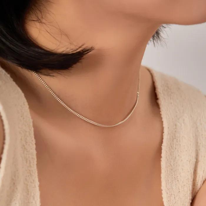925 Silver Double-Cut Chain Silver Necklace
