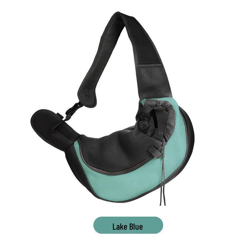 Sac à bandoulière de voyage pour animaux de compagnie - Maille respirante laissant passer la tête pour chats et chiens