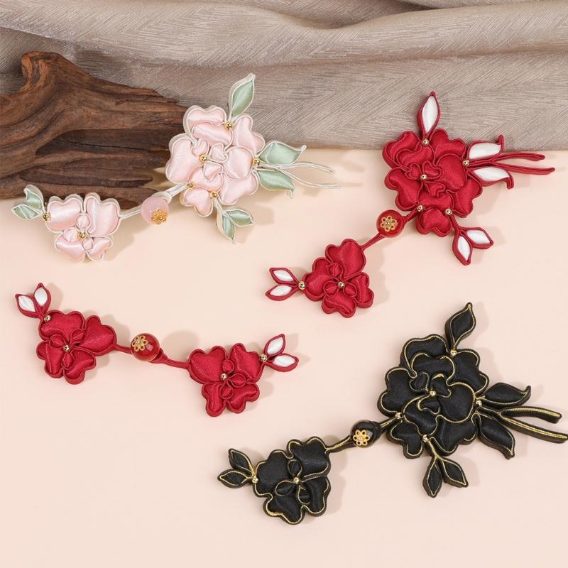 Chinese Styles Satins Frogs With Intricate Beadworks For Formal Styles