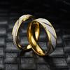 Korean Style Twill Titanium Steel Ring: 18K Gold Plated Couple & Pinky Rings, Trendy Hand Jewelry