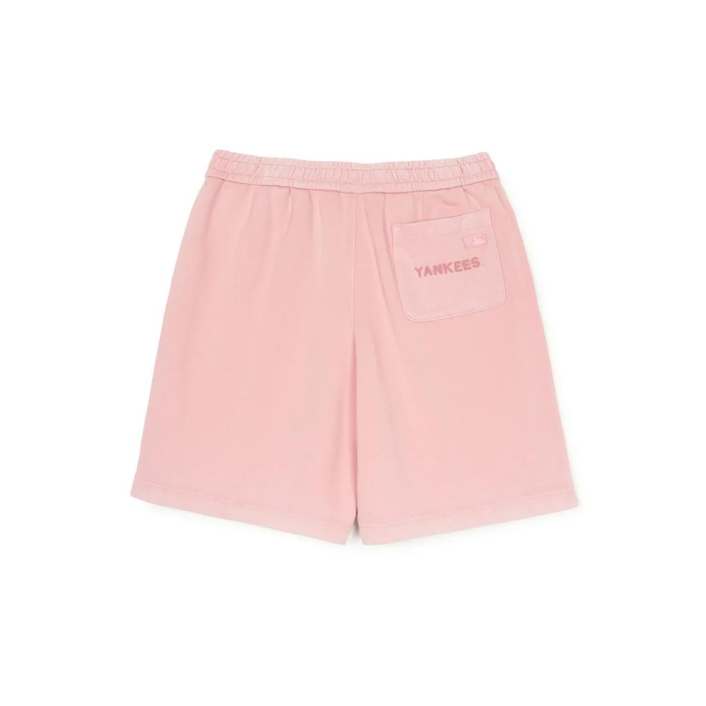 MLB New York Yankees Basic Series SS25 Vintage Wash Distressed Loose Casual Shorts Unisex Shorts Pink 3ASPB2053-50PCL