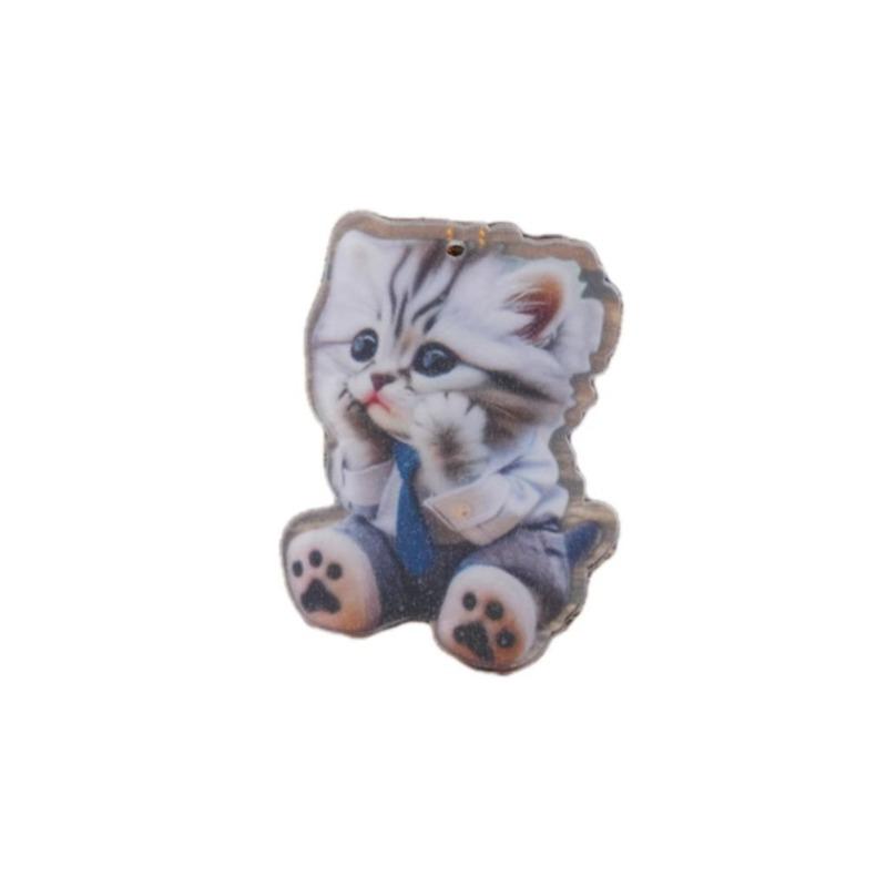 1 Stück flache magische Katze, Autoanhänger, Rucksackanhänger Schmuck