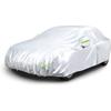 Basics Silver Weatherproof Car Cover - 150D Oxford, Sedans Up To 200"