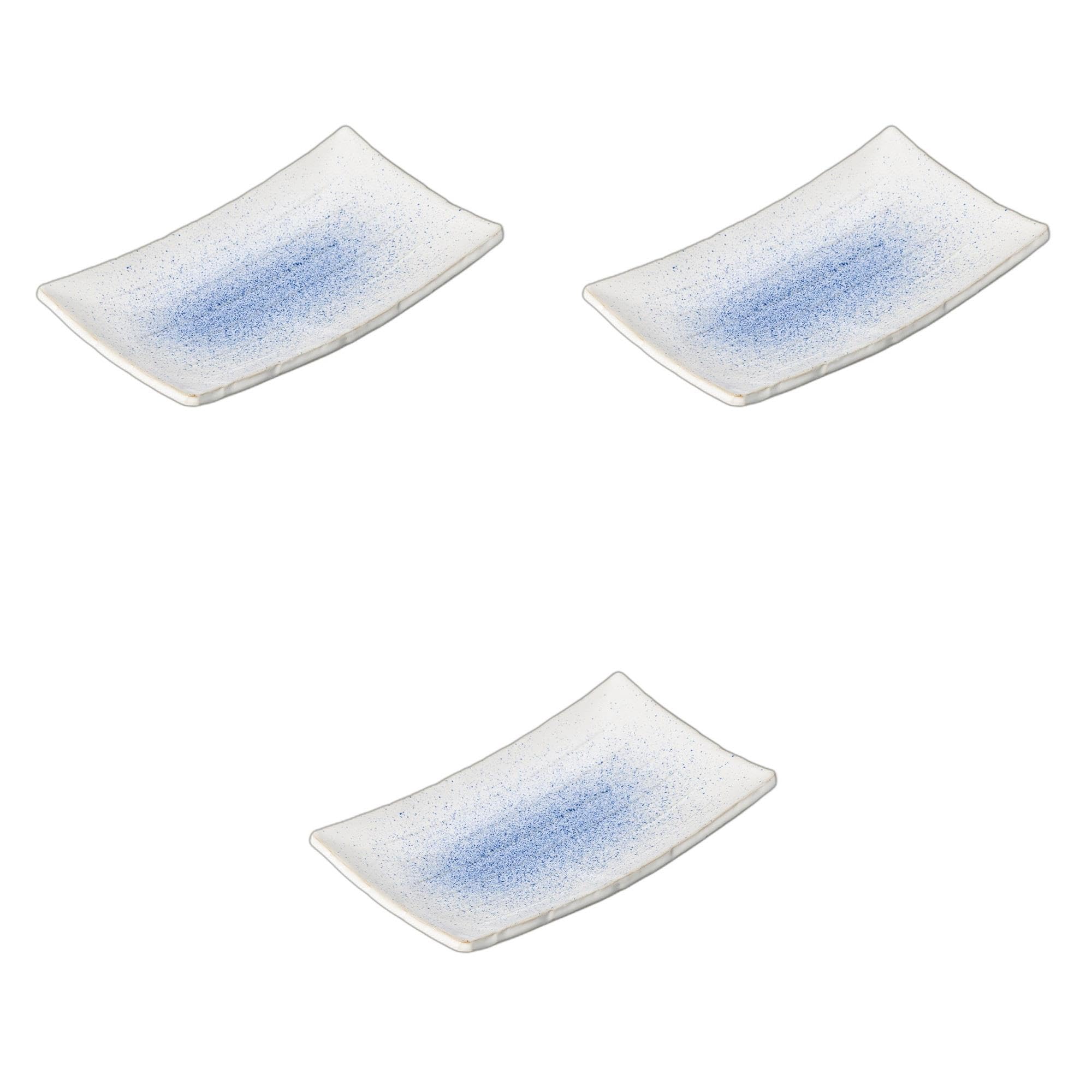 

Набор из 3 прямоугольных тарелок Рури Унофу x x Керамические тарелки от Setomonohonpo 7.0 [20.5 13.4 3.6 см]