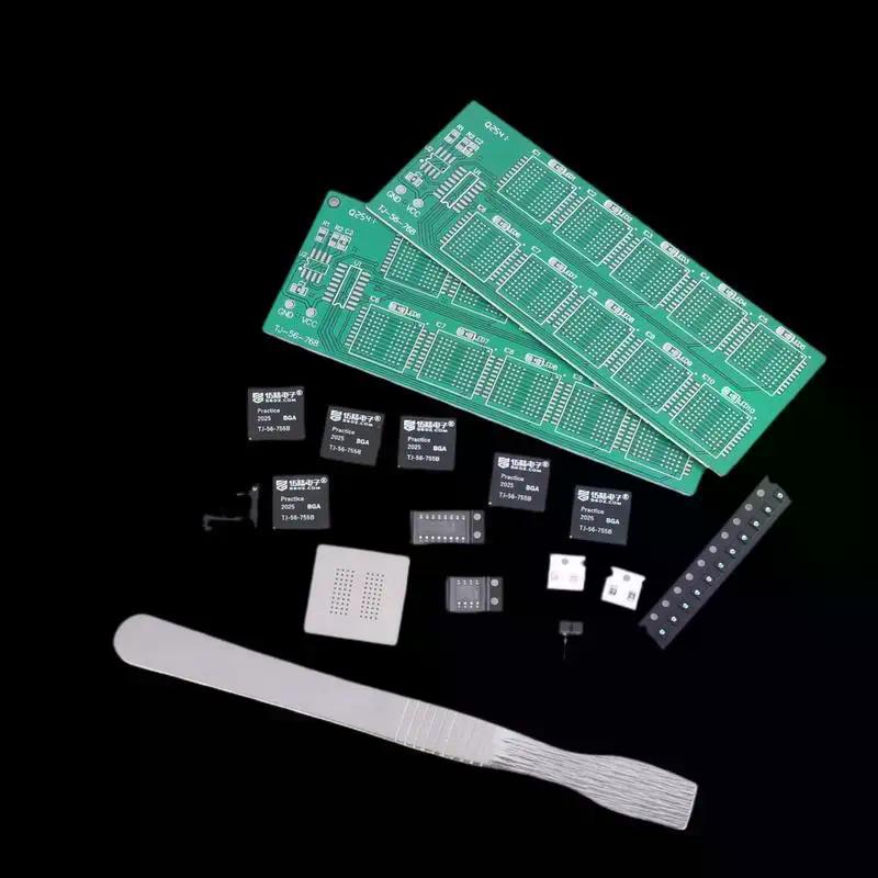 BGA Chip Soldering Practice Board Kit Decimal Flowing Lights Teaching Practical Training Soldering Practice Loose Parts
