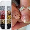 12-Grid Glitter Nail Art Decorations Colorful Nail Art Decorations  Nail Salon