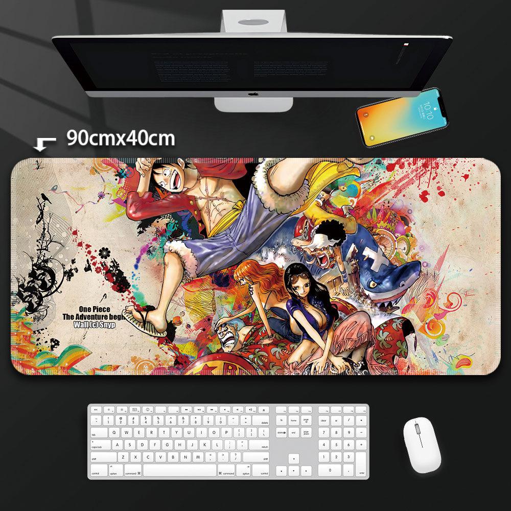Boys ONE PIECE Leather Mouse Pad Oversized Boys Animation E-sports Game Keyboard Pad Luffy Computer Desk Pad Office Mouse Pad