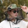 Bucket Hat Mosquito Hat Summer Insect-Proof Sunscreen Outdoor Fishing Sun Hat Mesh Hat Camping Lure Equipment