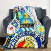 Manchester City Wappen Decken Flanell Bedruckt Atmungsaktiv Warm Überwurf für Zuhause Büro Bettwäsche 0708a21