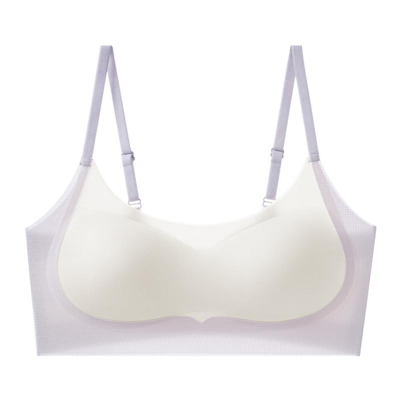 Less long-term care and anti-sagging fashionable and versatile U-shaped beautiful back soft steel-rimless bra
