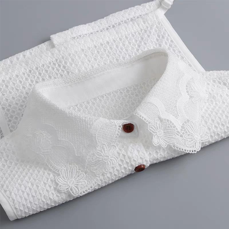 Fashion Fake Collared Shirt Lace False Collar Woman Vintage Detachable White Collar For Sweater Blouse Half Shirt Accessories
