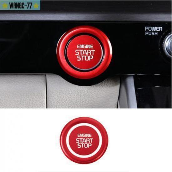 Fits For Kia Carnival  Red Aluminum Interior Start Stop Button Cover Trim