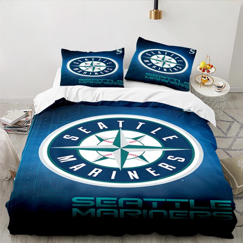 Seattle Logo Bedding Set 3pcs, High Quality Bedding Set Including 1pc Duvet Cover And 2pcs Pillowcases for Bedroom, Dormitory Gift