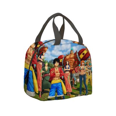 Anime One Piece Children'S Lunch Bag Nautical King Elementary And Secondary School Students Ice Pack Picnic Bag Insulation Handheld Bento Bag