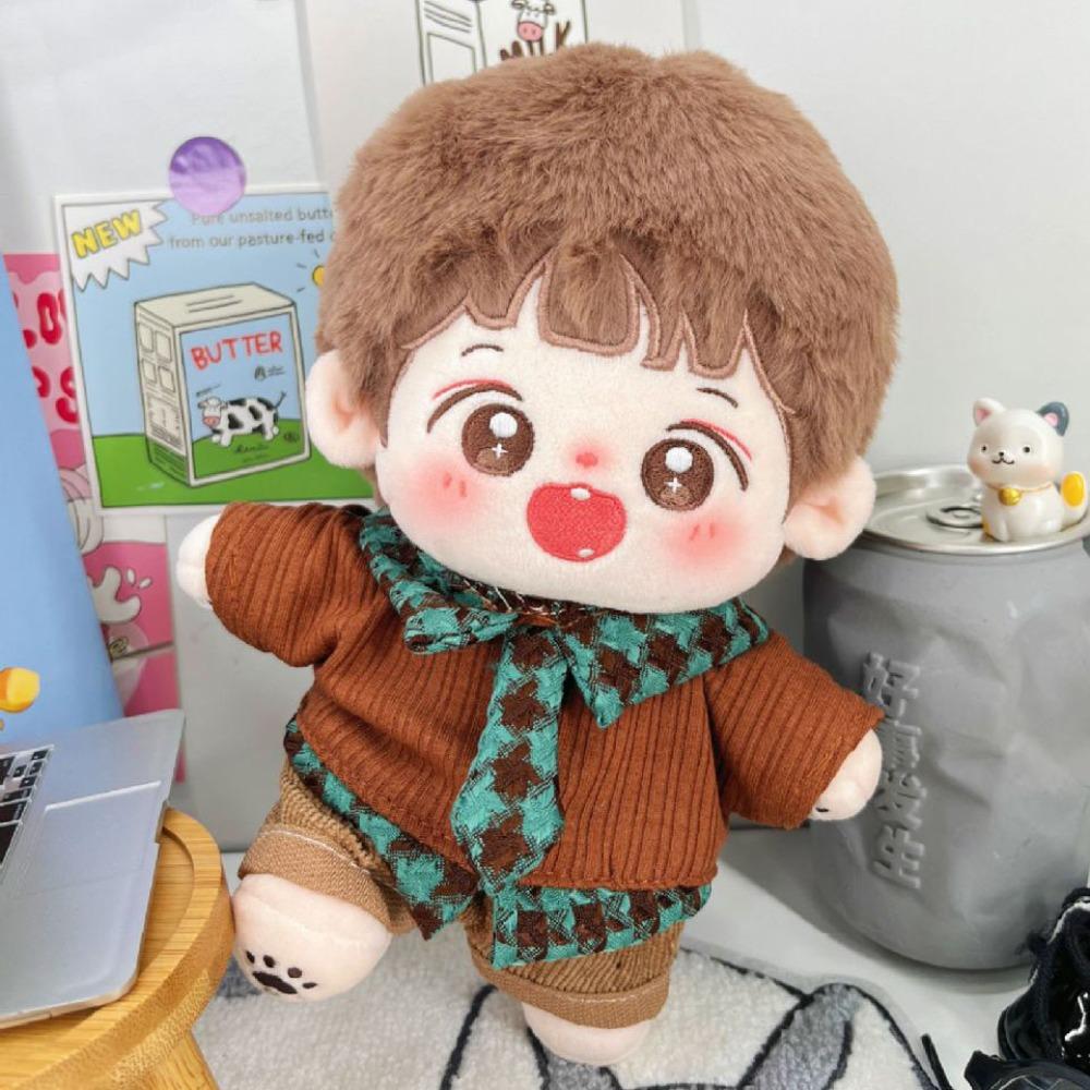 1 set Sweater Vest 20cm Cotton Doll Clothes School Uniform Plush Doll Clothes  Children's Gift