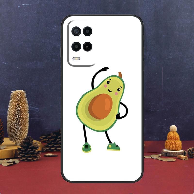 Avocado Yoga Funny Pattern Case For Oppo A5 Pro A6 A15 A18 A38 A58 A78 A98 A54 A74 A94 A17 A57 A80 A60 A40 A16 A76 A96
