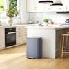 50L Kitchen Bin with Soft-Close Lid and Stay-Open Function, Stainless Steel Pedal Bin with Removable Inner Bucket, Carry Handle for Kitchen, Office