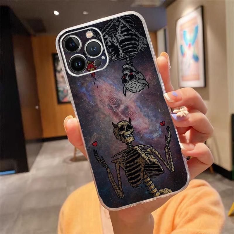 

Phone Case For iphone 17 Pro Max Air 16 15 14 13 Pro Max 15 16 Pro 15Plus Skull Skeleton iphone 15ProMax