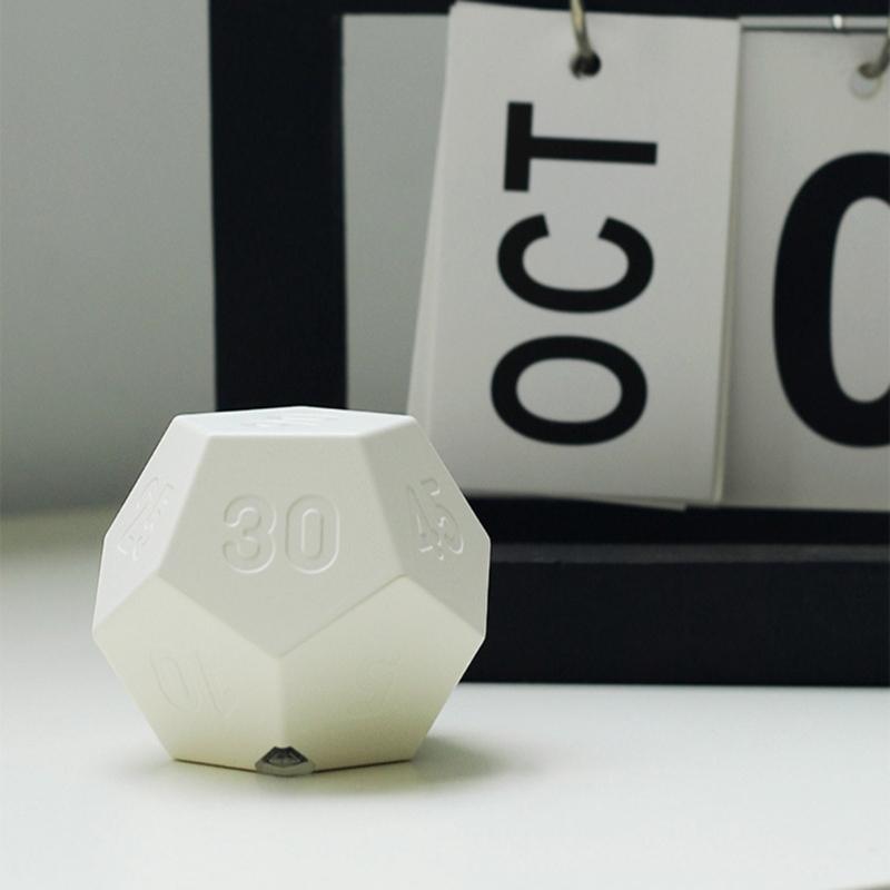 Flip Timer Cube-Kitchen Timers for Cooking Studying Working Sports White Yellow Vibrations-Flip Timers for Student