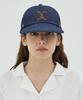 Bajal Va Curved Denim Stitch Detail 5-Panel Ball Cap Indigo