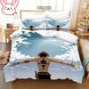 3D Heißer Verkauf Einteiliges Bettbezug-Set Luffy Sauron Anime Bettwäsche-Set Bettbezug mit 2 Kissenbezügen Schlafzimmer-Dekoration Teenager Beste Geschenke