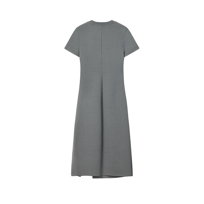 FILA Original Split Goddess Skirt III Fashion Simple Classic Retro Elegant Relaxed Casual Versatile Comfortable Short Sleeve Dress F51W629304FGY