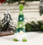 Christmas Faceless Doll Gnome Ornaments LED Light Plush Knitting Crafts Tree Pendant Christmas Decorations for Home Kids Gift