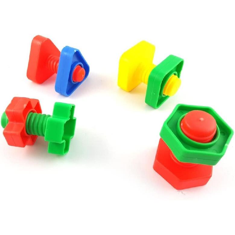 

4pcs Bird Intellective Toys Nuts and Bolts for Parrot Parakeet Cockatiel Conure Macaw African Grey Cockatoo Budgie Lovebird Canary Cage Part