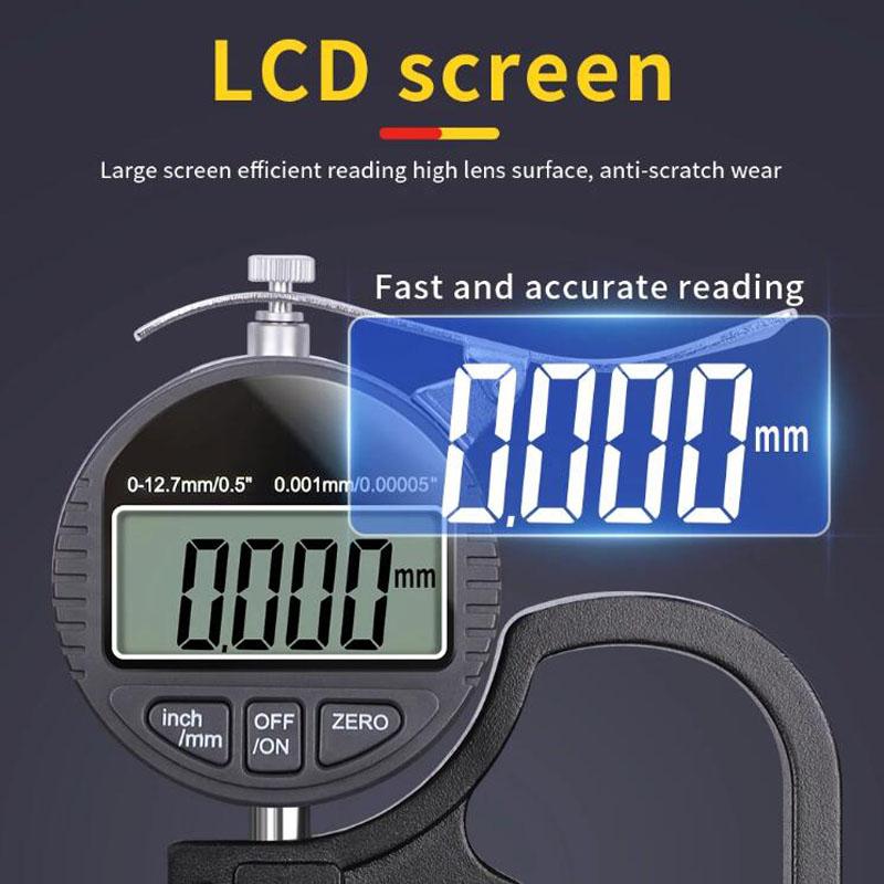 Digital Micrometer Thickness Gauge Width Measuring Tool Electronic Thickness Meter Measure Thickness Of Paper Cloth Metal 0.01mm