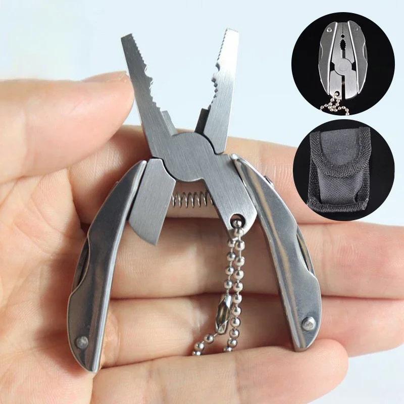 1pc Folding Pliers MINI Metal Pliers Portable Tongs Cycling Bike Repair Plier Pincers Camping Portable Multi-function Tool