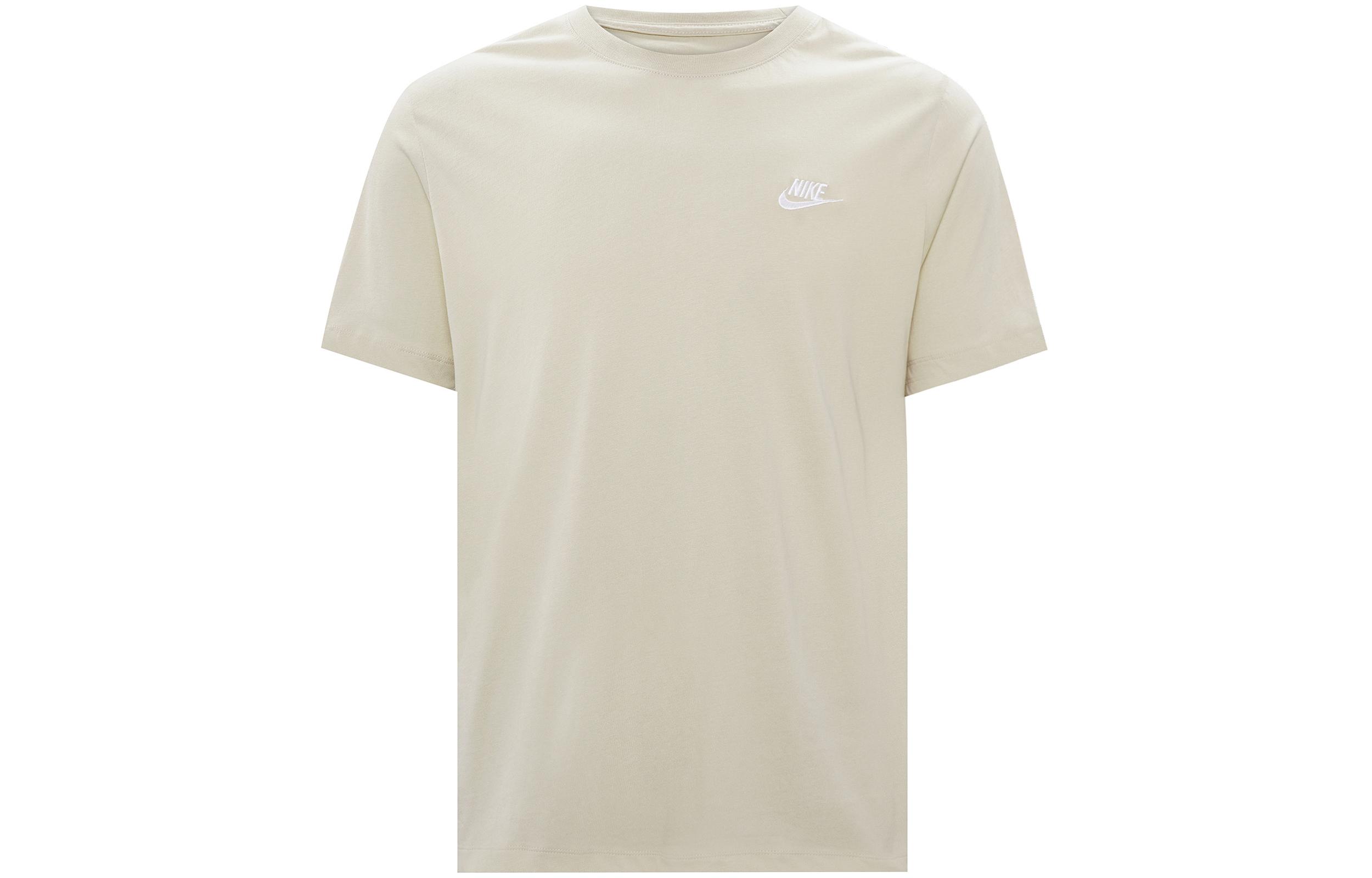 Nike T Shirts Men s Beige Crew Neck Moderate Straight Fit AR4999-206 M