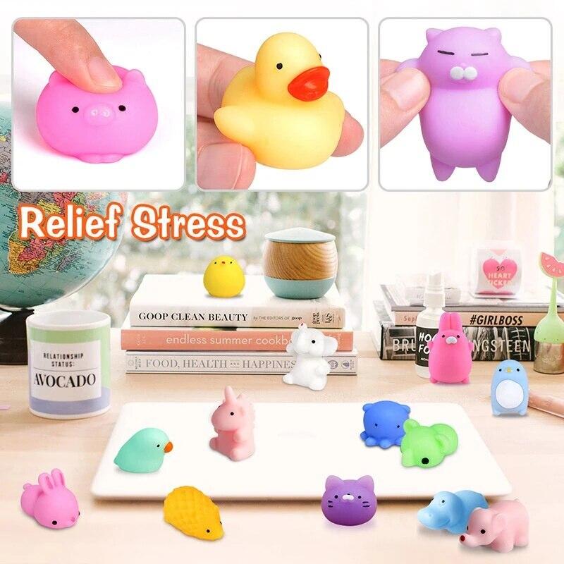 10 Pieces Random Release Pressure Toy Animals Space Earth Zoo Rabbit Papa Dog Style Parent Child Puzzle Interactive Playthings