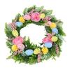 1pc 20 Inches Easter Wreath Easter Egg Wreath Pendant Easter Decoration Home Wall Window Door Hanging Party Holiday DIY