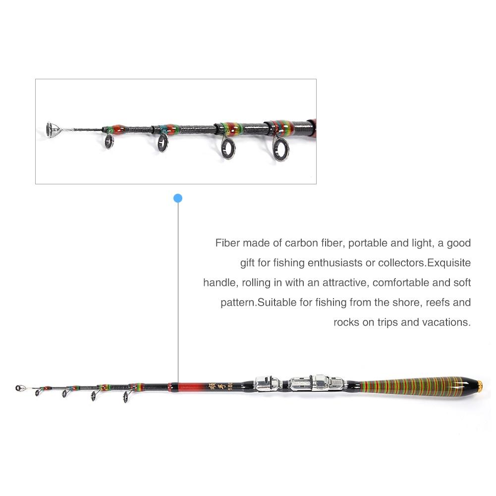 Fishing Rod Telescopic Carbon Sea Rod Portable Spinning Hand Fishing Accessory