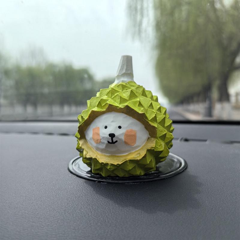 Eye-catching Auto Dashboard Ornament Cute Durian Bear Car Ornaments Resin Lovely Pendant Decoration For Car Home