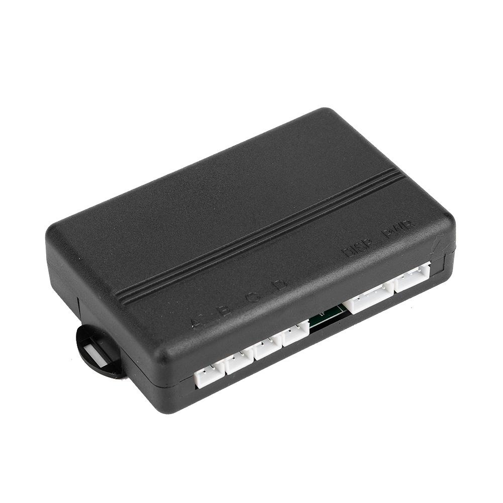 Car English Voice Broa ast Reverse Backup Parking Detector System with 4 Radar Sensor Black
