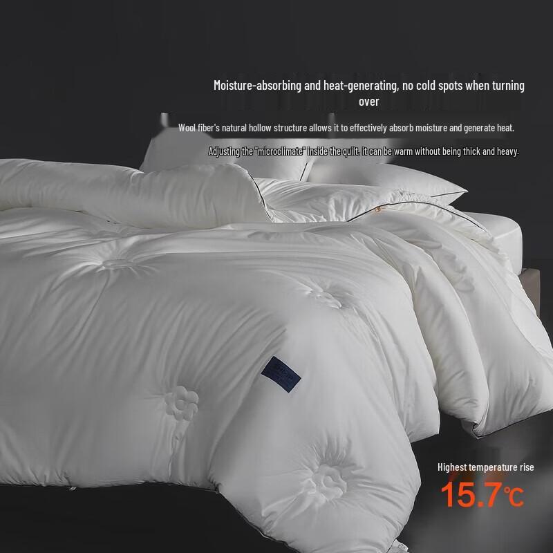 

Mercury Home Textiles 80s Cotton 100% Australian Wool Antibacterial Winter Duvet