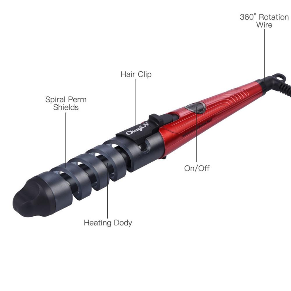 Buy Hair Curler Ceramic Spiral Hair Rollers Curling Iron Wand