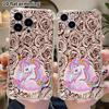 Phone Case: 2D Flat Design, Fits iPhone 18 17 16 15 14 13 Pro, Transparent Corners Protection Case, Rainbow Unicorn, Christmas and Halloween Gift