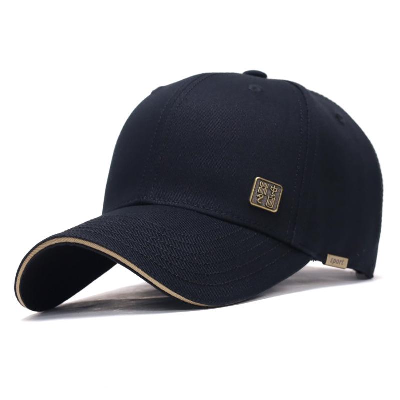 

High-End Men s Large Head Chinese Style Hard Top Baseball Cap for Outdoor Sun Protection чёрный
