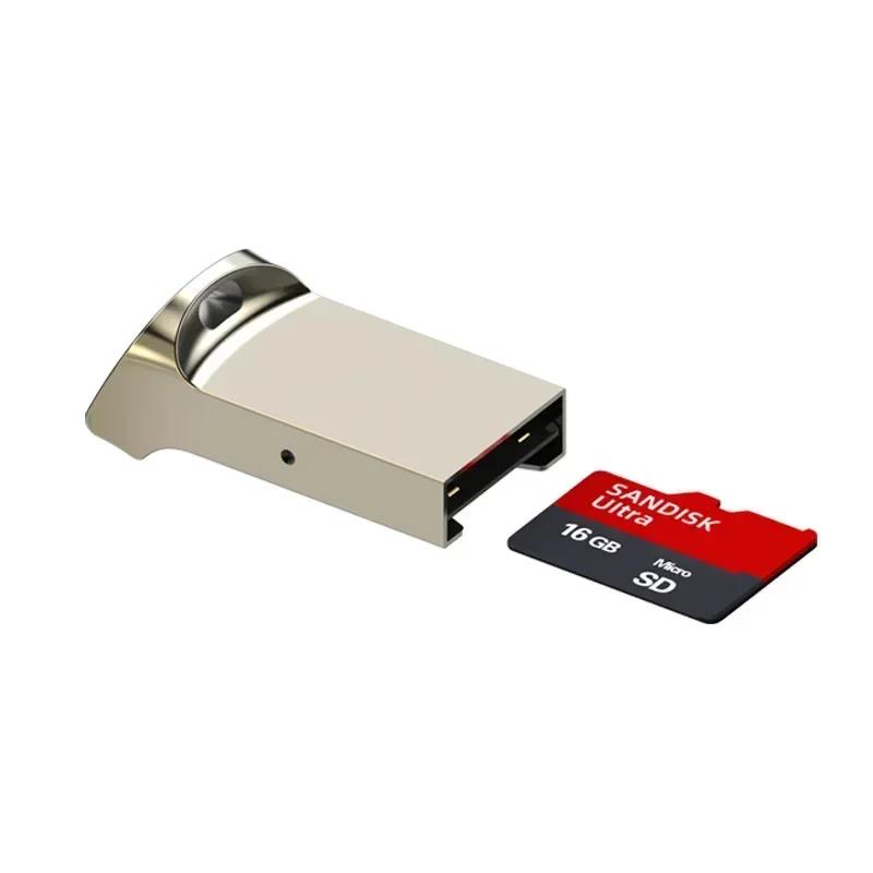 

1pcs Aluminum Mini Usb 3.0 Memory Card Reader Adapter for TF Micro SD Pc Computer Laptop Sd золотой