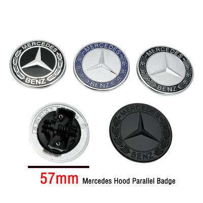 For Benz S-CQ1pcs Car Logo Front Engine Hood Emblem Metal Flat Badge Accessories For Mercedes Benz AMG E S C A B Class GLE GLS CLS GLC CLA M1
