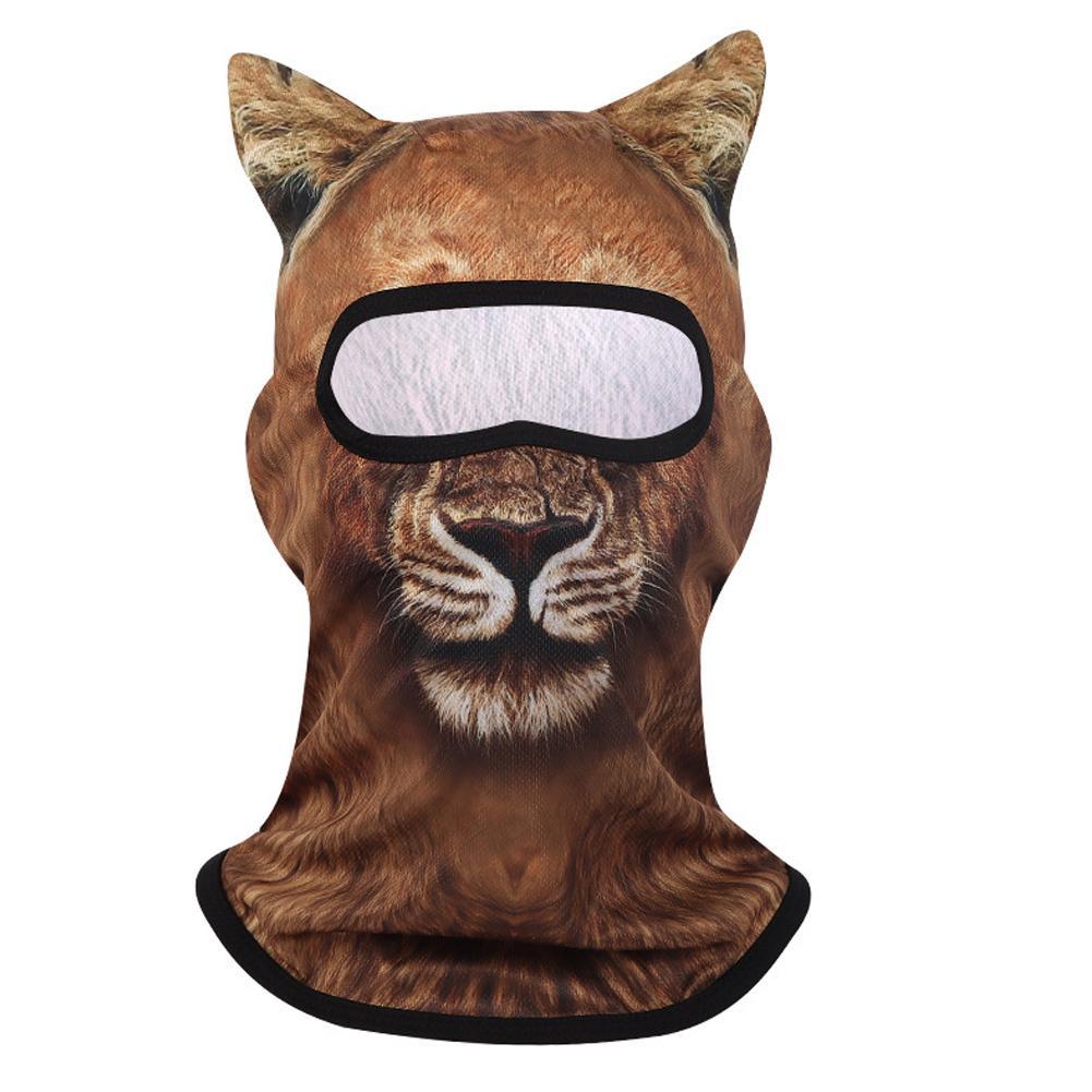 3D Katze Tier Ski Sturmhaube Skimaske mit Ohren, Geeignet für Musikfestivals, Raves, Ski, Halloween oder Party Outdoor