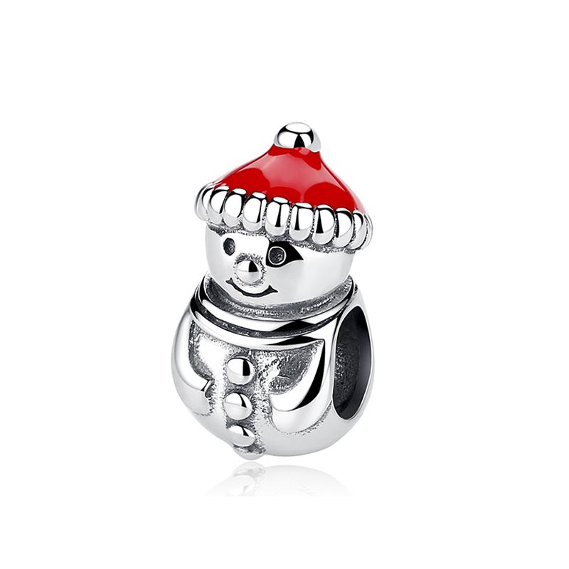 Original 925 Silver Charms Christmas Santa Reindeer Pendant Beads Fit Bracelets Necklaces Women DIY Jewelry Gift